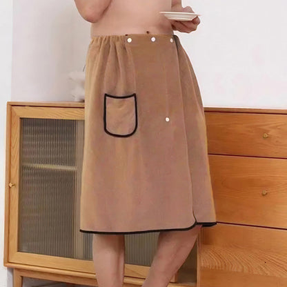 Men's Coral Fleece Bath Skirt
