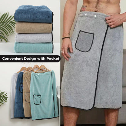 Men's Coral Fleece Bath Skirt